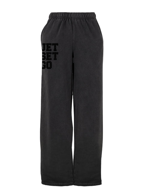 Jogger Washed Wide Leg Jet Set Go Black Velvet